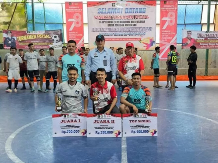 Tim Ramaikan Turnamen Futsal Hari Kemenkumham Ri Ke Lapas Lhoknga