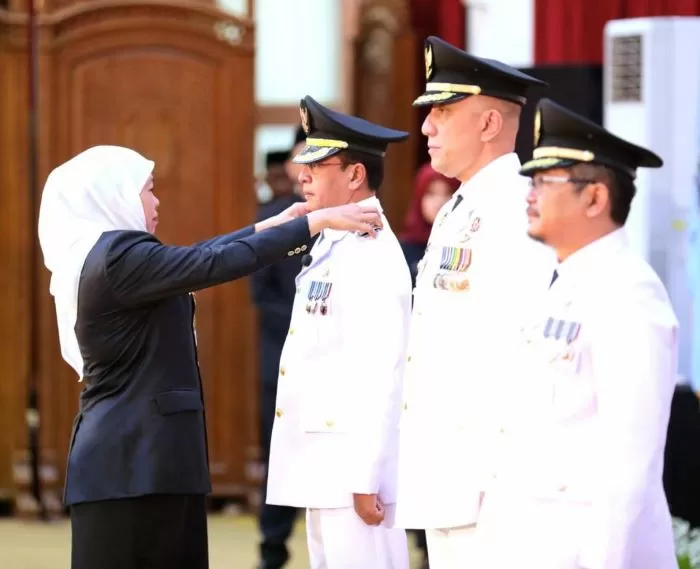 Gubernur Jawa Timur Khofifah Indar Parawansa Lantik Pj Bupati Yang