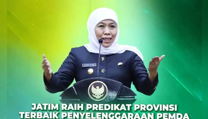 Jatim Raih Predikat Provinsi Terbaik Penyelenggaraan Pemda Gubernur