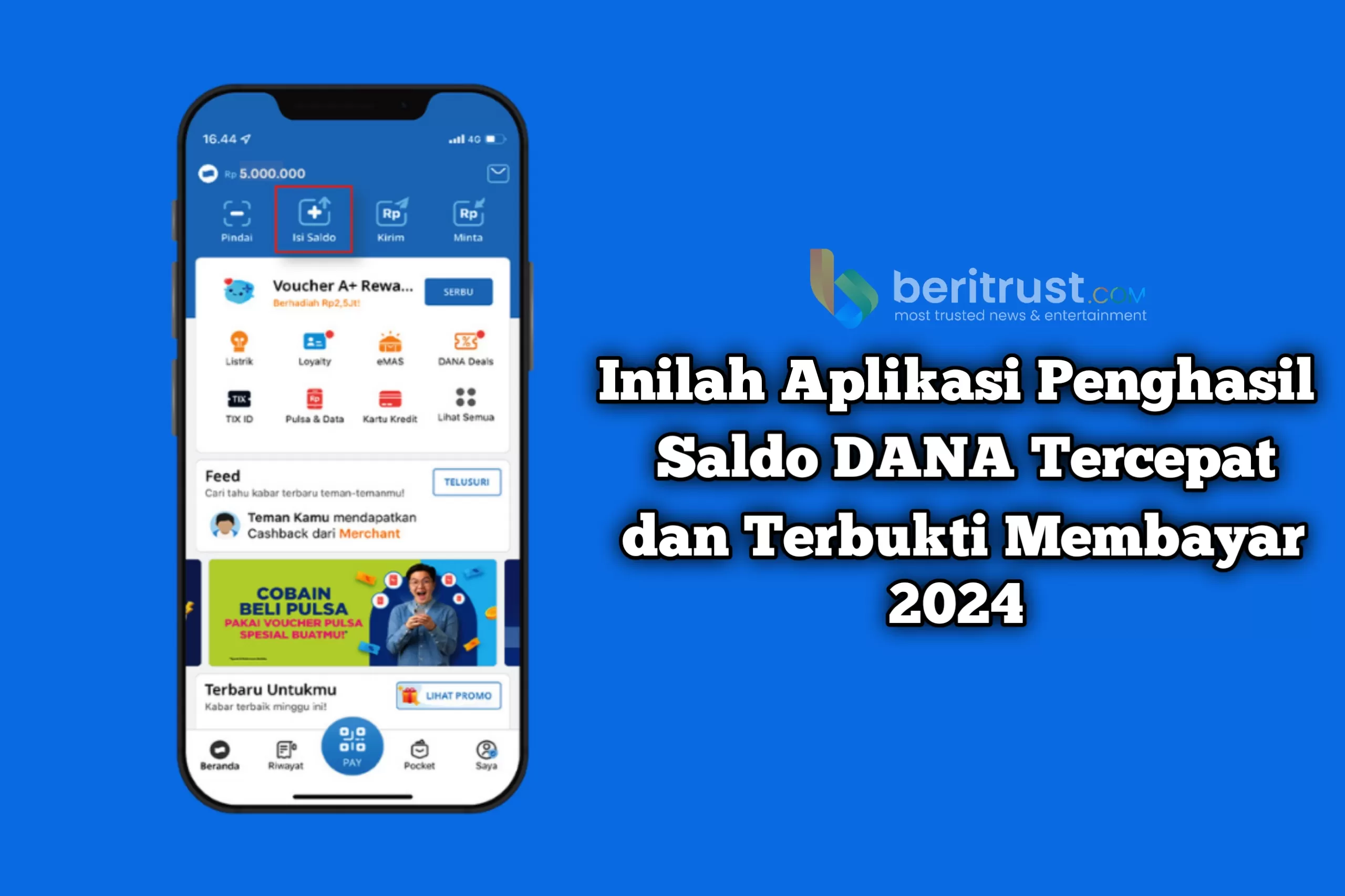 Aplikasi Game Penghasil Saldo Dana Gratis Tercepat Terbukti