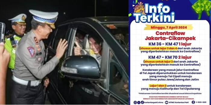 Info Mudik Terkini Korlantas Polri Memberlakukan Sistem One Way Dan