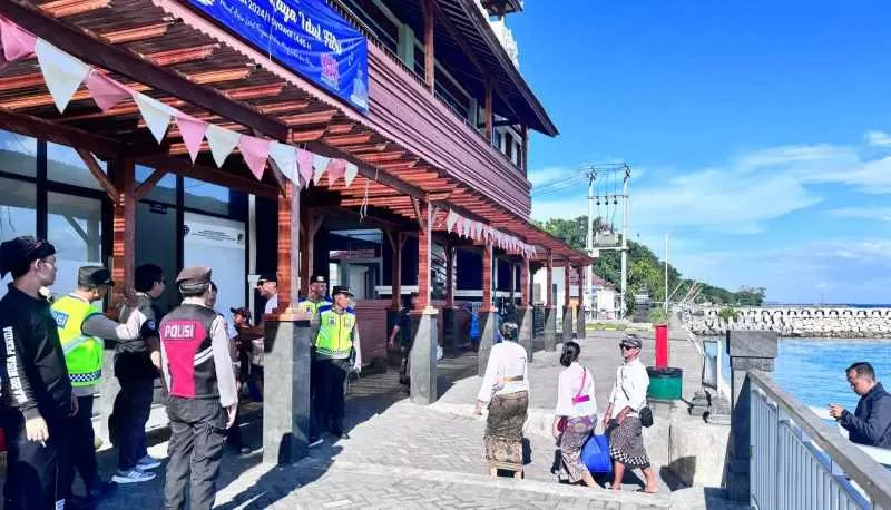 Libur Lebaran Sudah Usai Polsek Nusa Penida Tetap Gelar Pengamanan Di