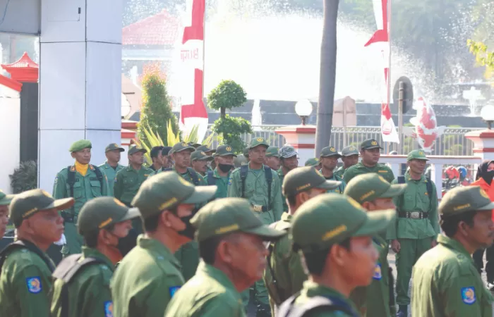 Warna Seragam Satlinmas Akan Berubah Saat Pemilu Pemkot Blitar