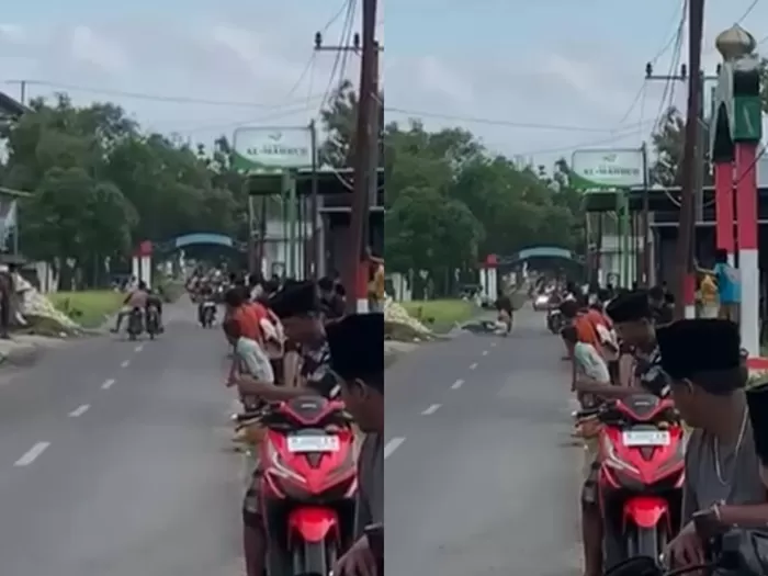 Video Detik Detik Joki Balap Liar Terjatuh Akibat Bersenggolan Dengan