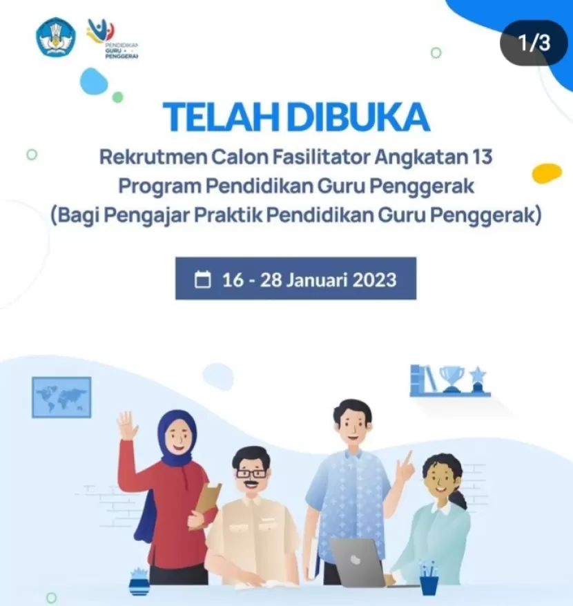 Pendaftaran Calon Fasilitator Angkatan Program Pendidikan Guru