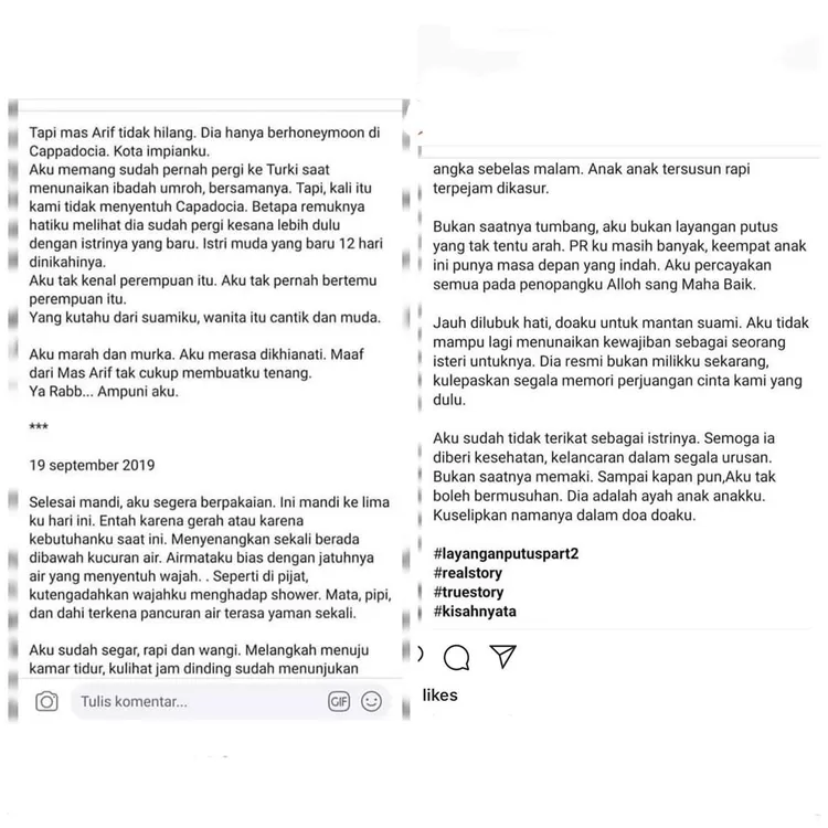 Layangan Putus Naskah Tulisan Asli Part Ii Lengkap Bagian Curhat Mommy Asf Viral Facebook