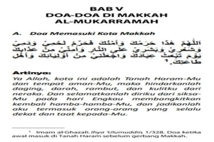 Bacaan Doa Memasuki Mekkah Doa Masuk Masjidil Haram Dan Doa Melihat Ka