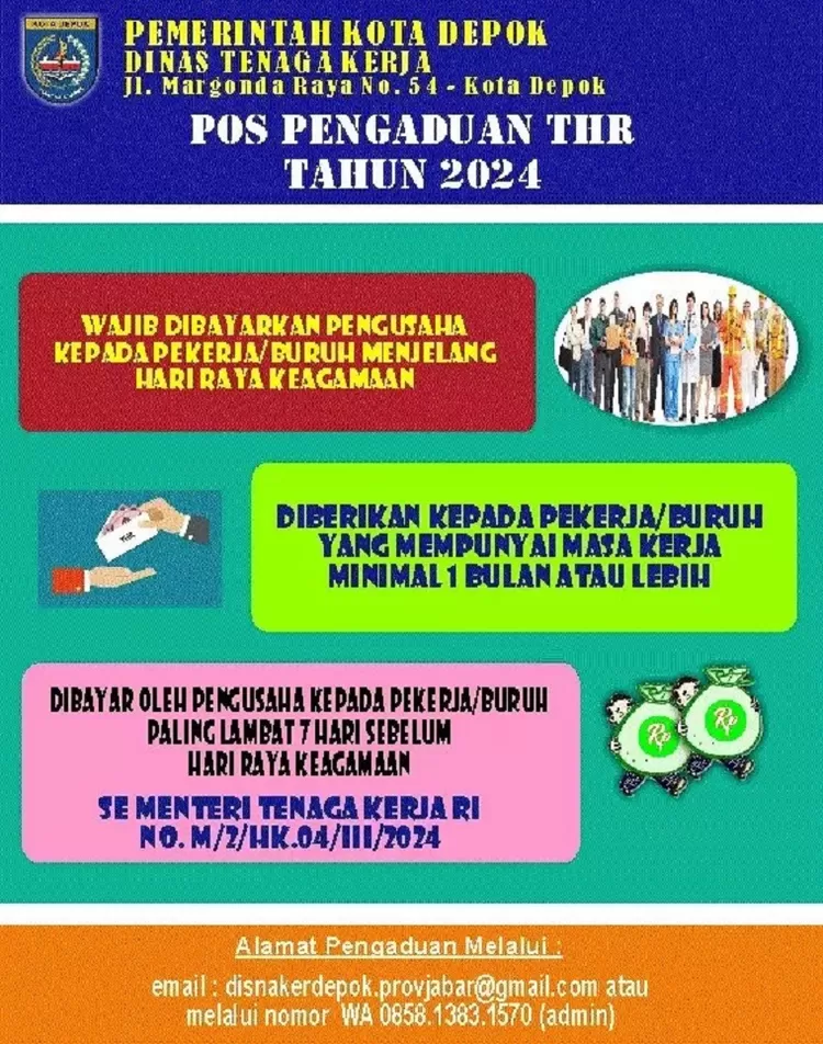 THR Ditahan Perusahaan Pemkot Depok Buka Posko Pengaduan THR 2024