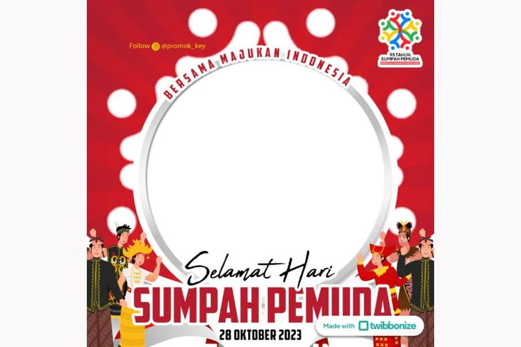 Twibbon Peringatan Tahun Sumpah Pemuda Oktober Desain