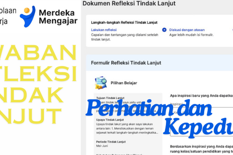 Indikator Instruksi Pembelajaran Berikut Contoh Isian Dokumen Refleksi