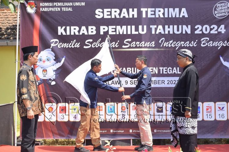 Foto Kirab Pemilu Dan Estafet Bendera Parpol Di Tegal