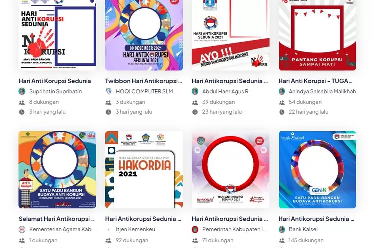 10 Link Twibbon Memperingati Hari Antikorupsi Sedunia Cocok Dibagikan