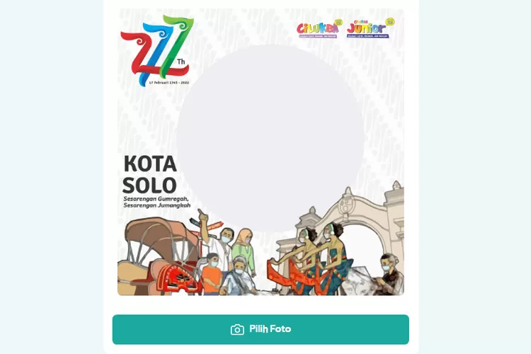 Ini Link Twibbon Hari Jadi Kota Solo Ke Sebagai Ucapan Dirgahayu