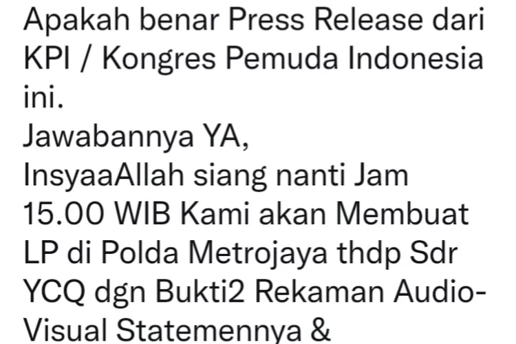 Yaqut Cholil Qoumas Dilaporkan Kepada Polda Metro Jaya Dengan Tuduhan