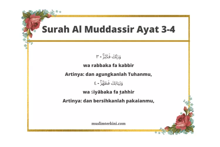 Surah Al Muddassir Ayat Arab Latin Dan Artinya Tentang Perintah Dakwah Nabi Muhammad