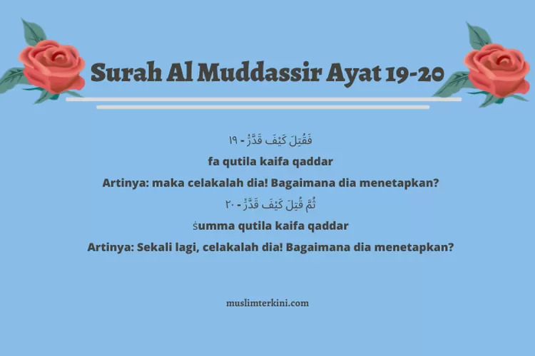 Surah Al Muddassir Ayat Arab Latin Dan Artinya Tentang Balasan Orang Yang Ingkar