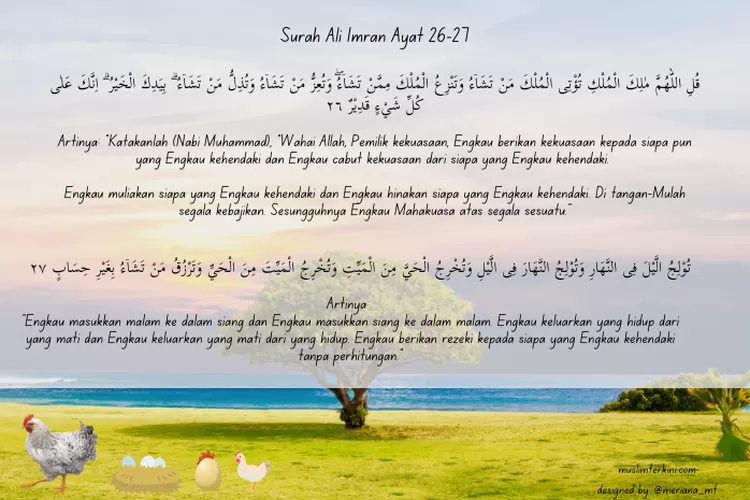 Quran Surah Ali Imran Ayat 26 27 Arab Latin Dan Artinya Tentang Bukti