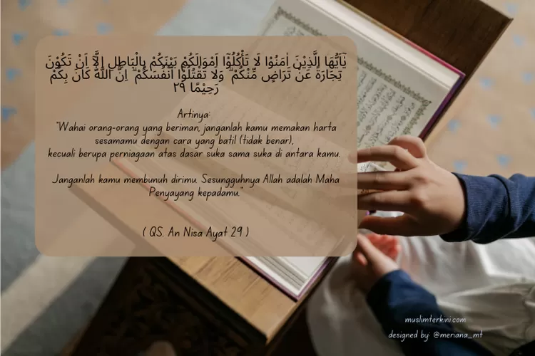 Quran Surah An Nisa Ayat Arab Latin Dan Artinya Tentang Larangan