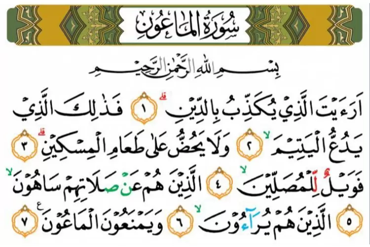 Surah Al Ma Un Terjemahan Indonesia Lengkap Dengan Tafsirnya Yogya Update