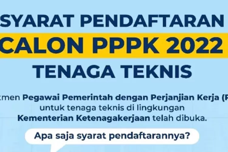 Kemnaker Buka Formasi PPPK Tenaga Teknis Sampai 6 Januari Berikut