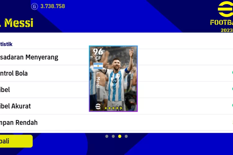 Racikan Terbaik Lionel Messi Gratis EFootball 2023 Mobile Rating Bisa