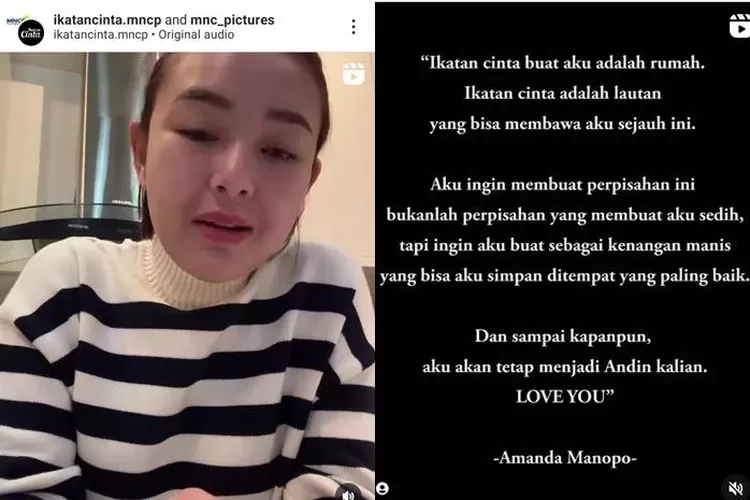 Resmi Pamit Alasan Amanda Manopo Keluar Dari Ikatan Cinta Berhubungan