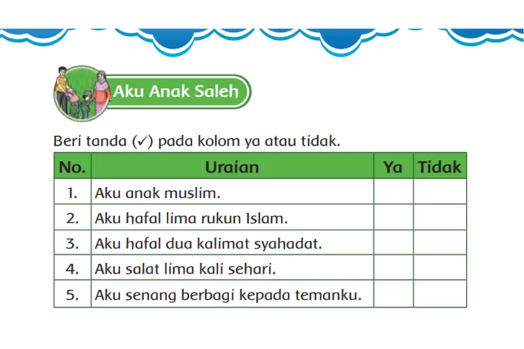 KUNCI Jawaban PAI Kelas 1 SD MI Kurikulum Merdeka Bab 4 Kuuji