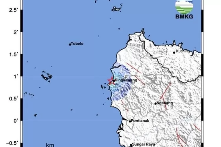 Gempa Bumi Tektonik Magnitudo Mengguncang Bengkayang Kalimantan