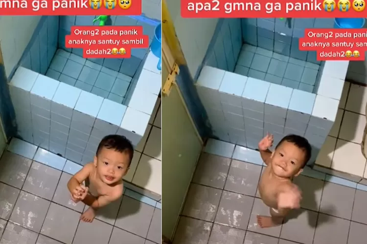 Terkunci Di Kamar Mandi Sampai Ibunya Panik Bocah Ini Malah Dadah