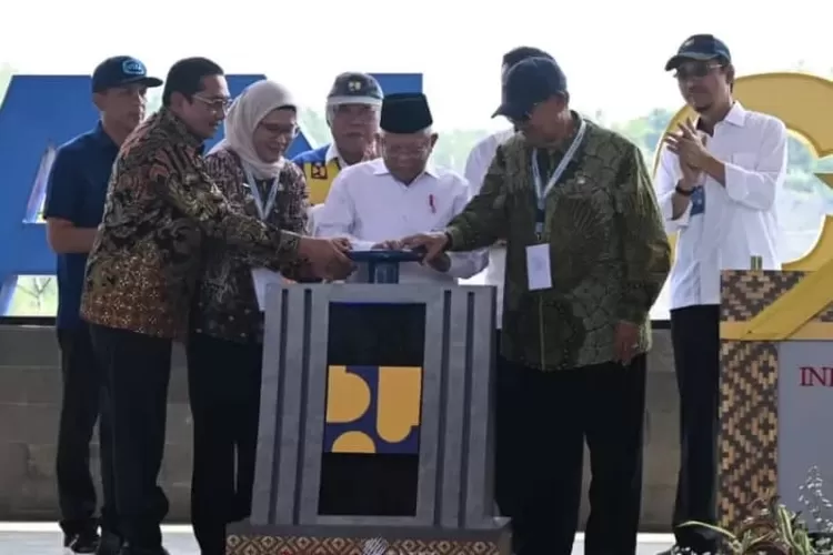 Wapres KH Ma Ruf Amin Resmikan Bendungan Cipanas Bantu Tingkatkan