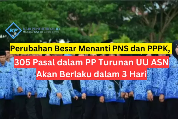 Perubahan Besar Menanti Pns Dan Pppk Pasal Dalam Pp Turunan Uu Asn