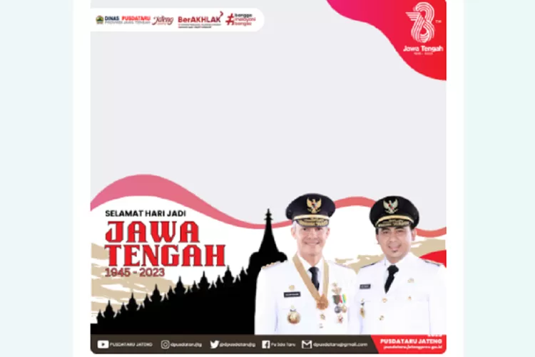 Twibbon Hari Jadi Provinsi Jawa Tengah Ke Tahun Kartu