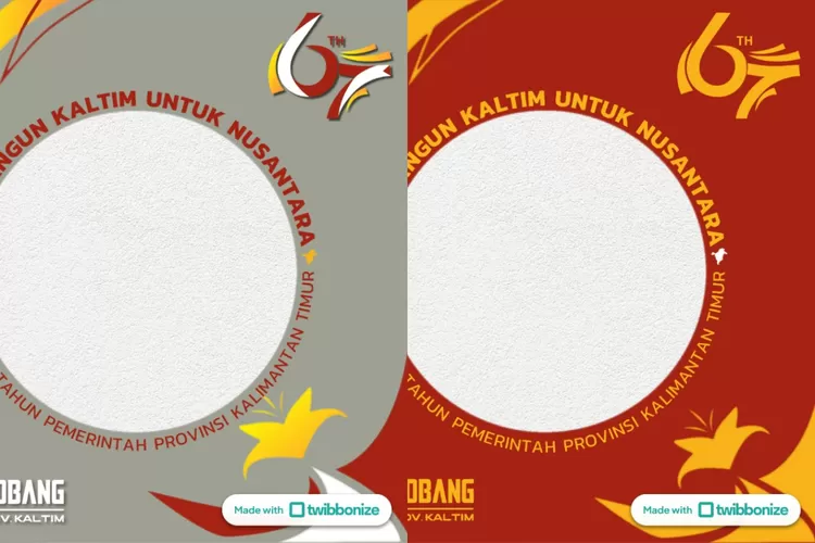 6 Twibbon HUT Provinsi Kalimantan Timur Ke 67 Dengan Logo Dan Tema