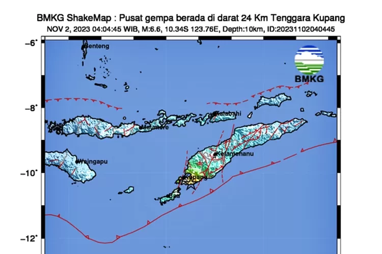 Gempa Guncang Kupang 3 Kali Berturut Turut Beberapa Wilayah NTT Alami