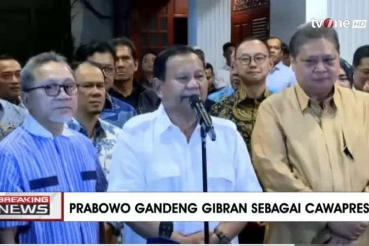 Prabowo Resmi Gandeng Gibran Rakabuming Maju Ke Pilpres Siap