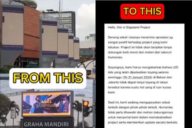 Videotron Anies Baswedan Dijegal Timbulkan Kegeraman Humanies Pasang