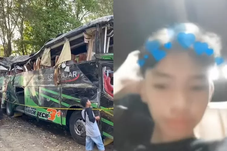 Viral Video Live TikTok Diduga Kecelakaan Bus SMK Lingga Kencana Siswa