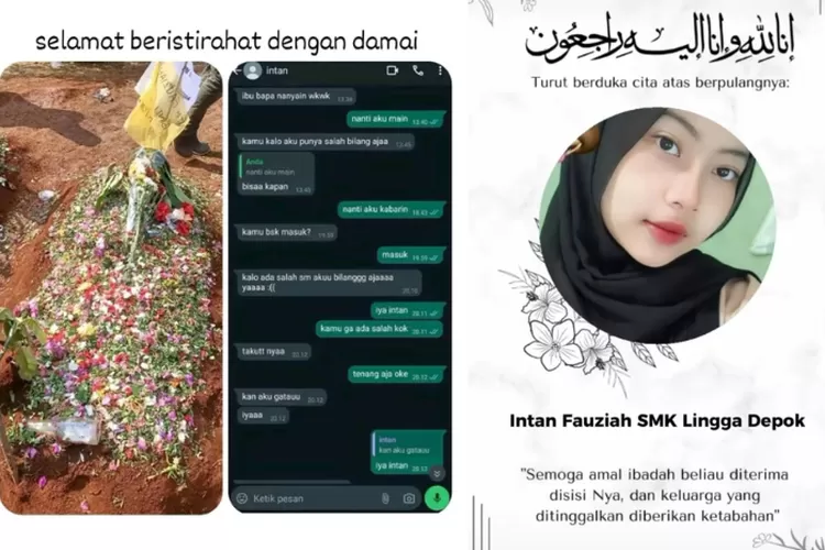 Viral Beredar Pesan Terakhir Intan Fauziah Korban Tewas Kecelakaan