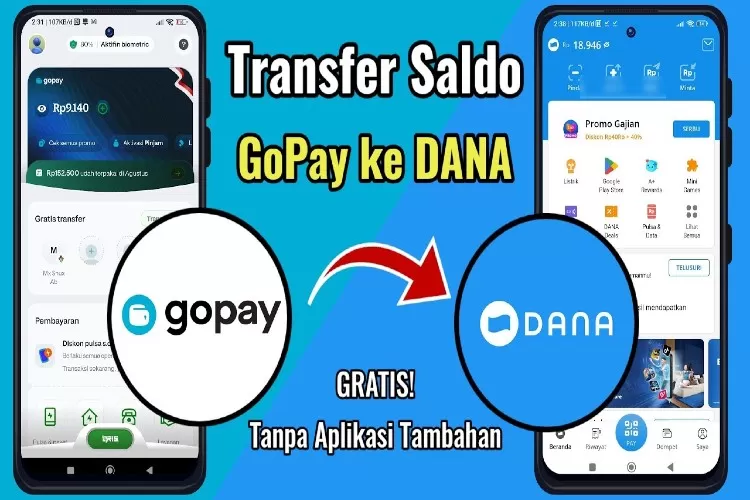 Cara Transfer Saldo GoPay Ke DANA Terbaru GRATIS Biaya Admin Tanpa