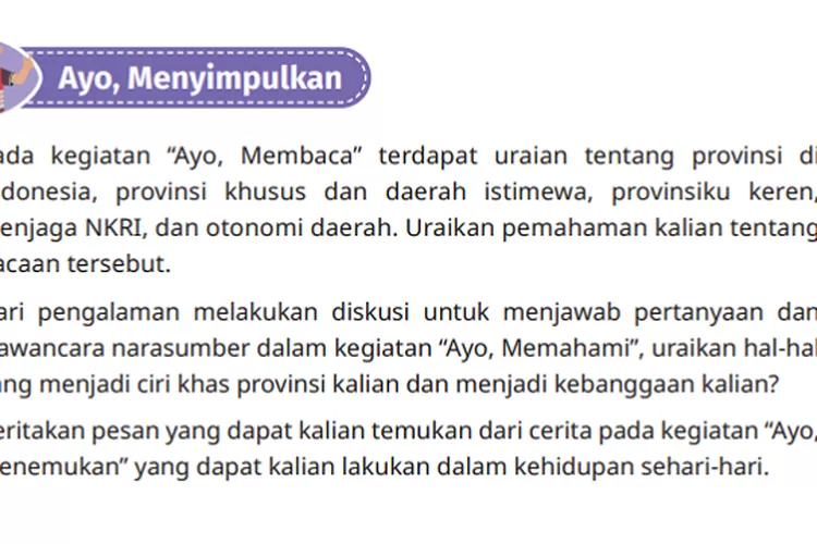 Ayo Menyimpulkan Kunci Jawaban Pkn Kelas Halaman Kurikulum