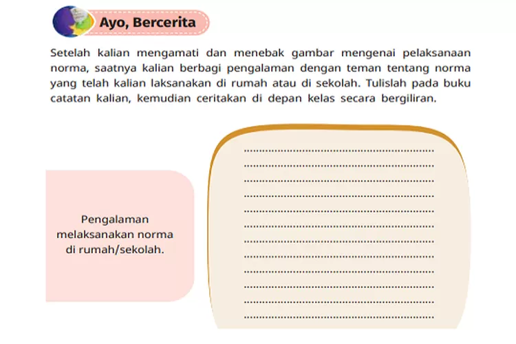 AYO BERCERITA Kunci Jawaban PKN Kelas 5 Halaman 42 Kurikulum Merdeka