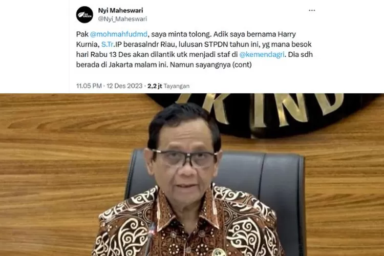 Sudah Beres Mahfud Md Tanggapi Cuitan Viral Tentang Lulusan Stpdn Yang