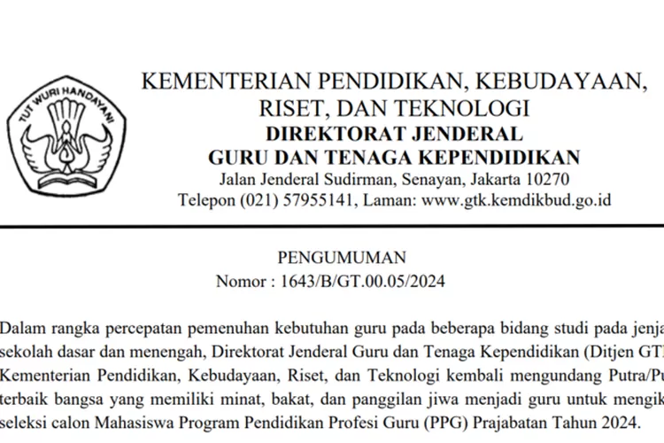 Ppg Prajabatan Telah Dibuka Pastikan Memahami Tahapan Seleksi