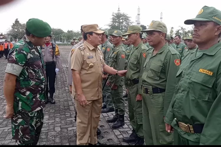 Pemkab Rohul Apel Akbar Linmas Dan Pergeseran Pasukan Pengamanan