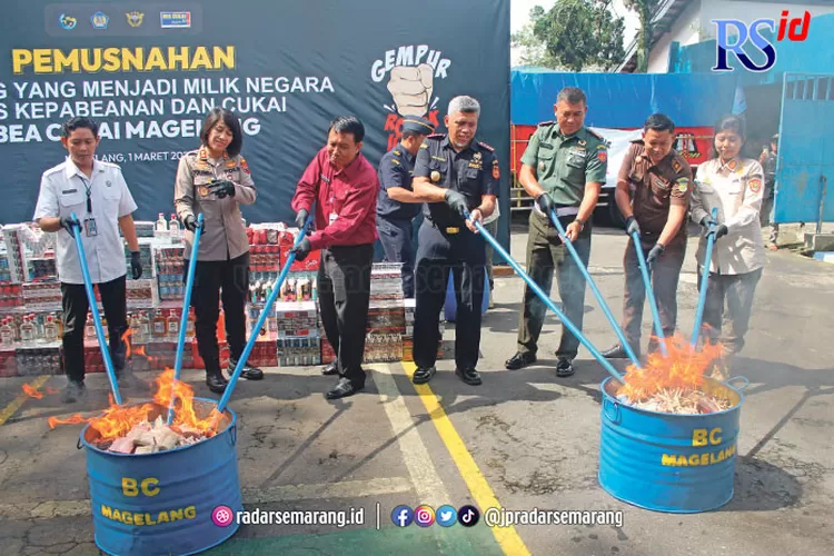 Bea Cukai Magelang Musnahkan 2 Juta Batang Rokok Ilegal Radar Semarang