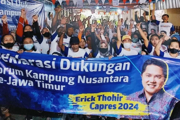 Relawan Kampung Nusantara Deklarasi Dukung Erick Thohir Di Pilpres 2024