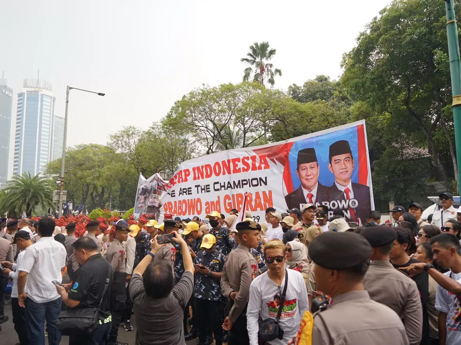 Suasana Jelang Pendaftaran Prabowo Dan Gibran Ke KPU