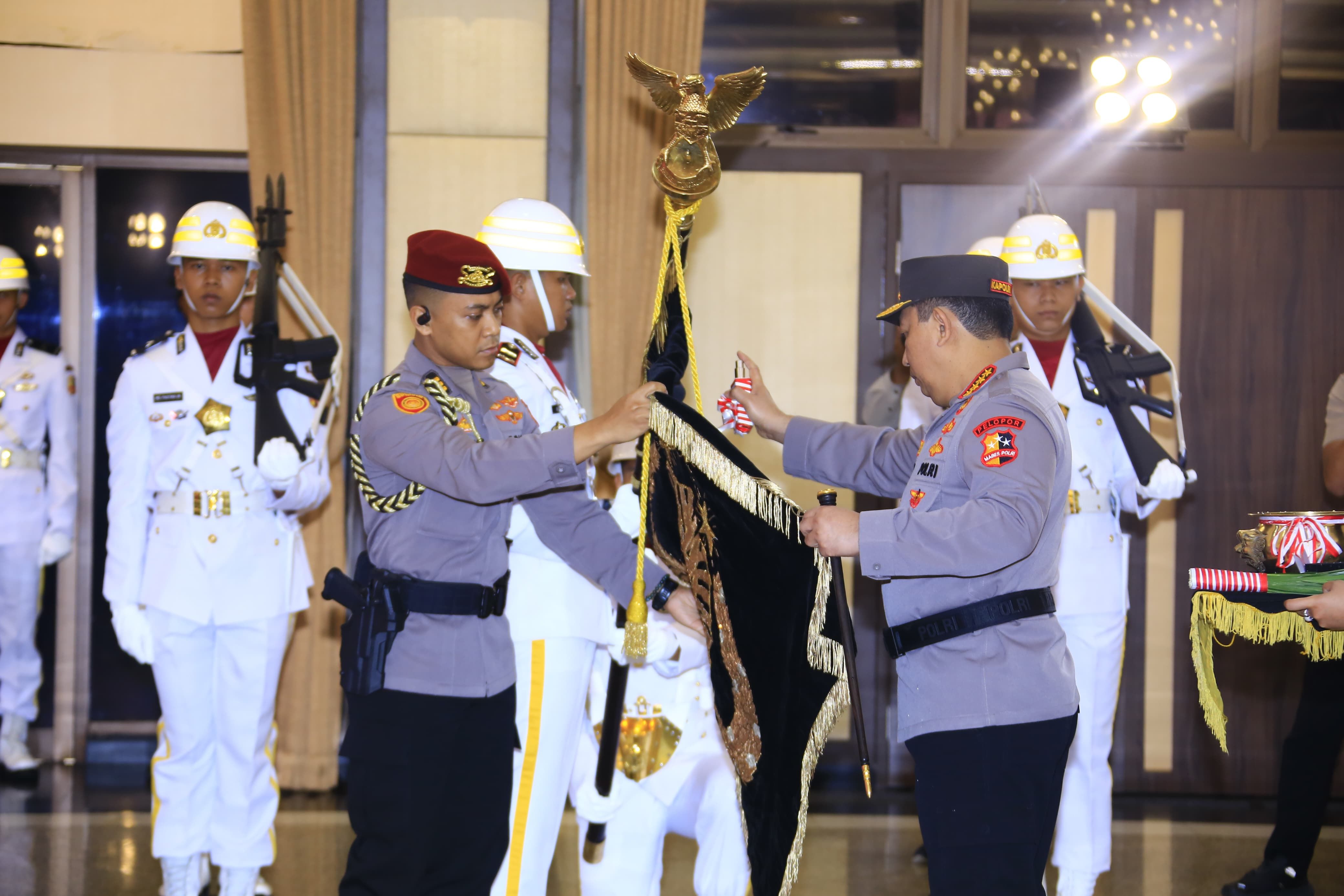 Dankorbrimob Polri Hadiri Upacara Pemuliaan Nilai Nilai Tri Brata