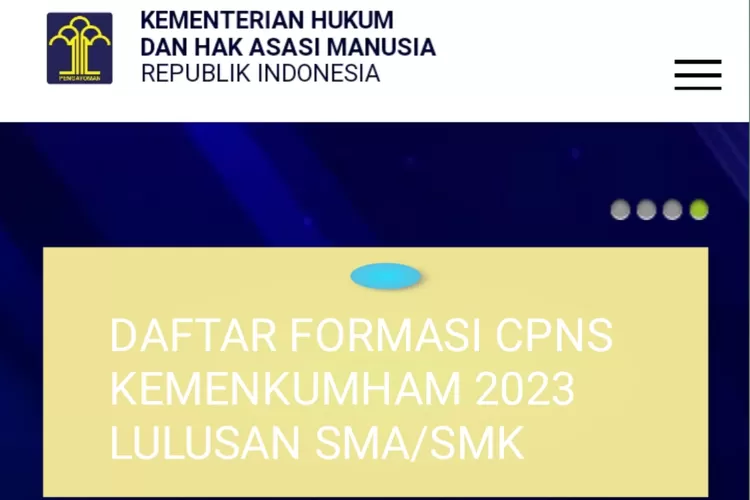 Daftar Formasi CPNS Kemenkumham 2023 Lulusan SMA SMK Prosedur Berkas