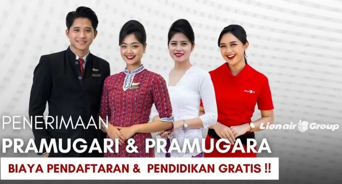 Lion Air Buka Lowongan Kerja Pramugari Dan Pramugara Untuk Lulusan SMA